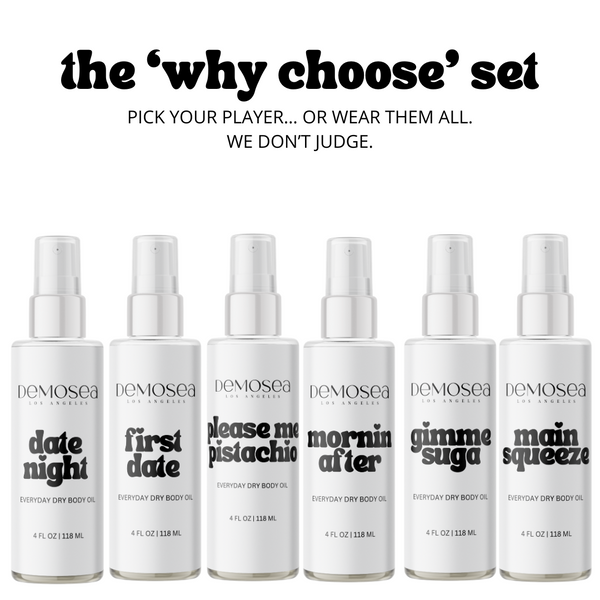 the ‘why choose’ set- Pick your player… or wear them all